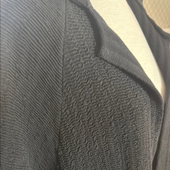 Eileen Fisher Black Open Front Cardigan - Picture 3 of 8